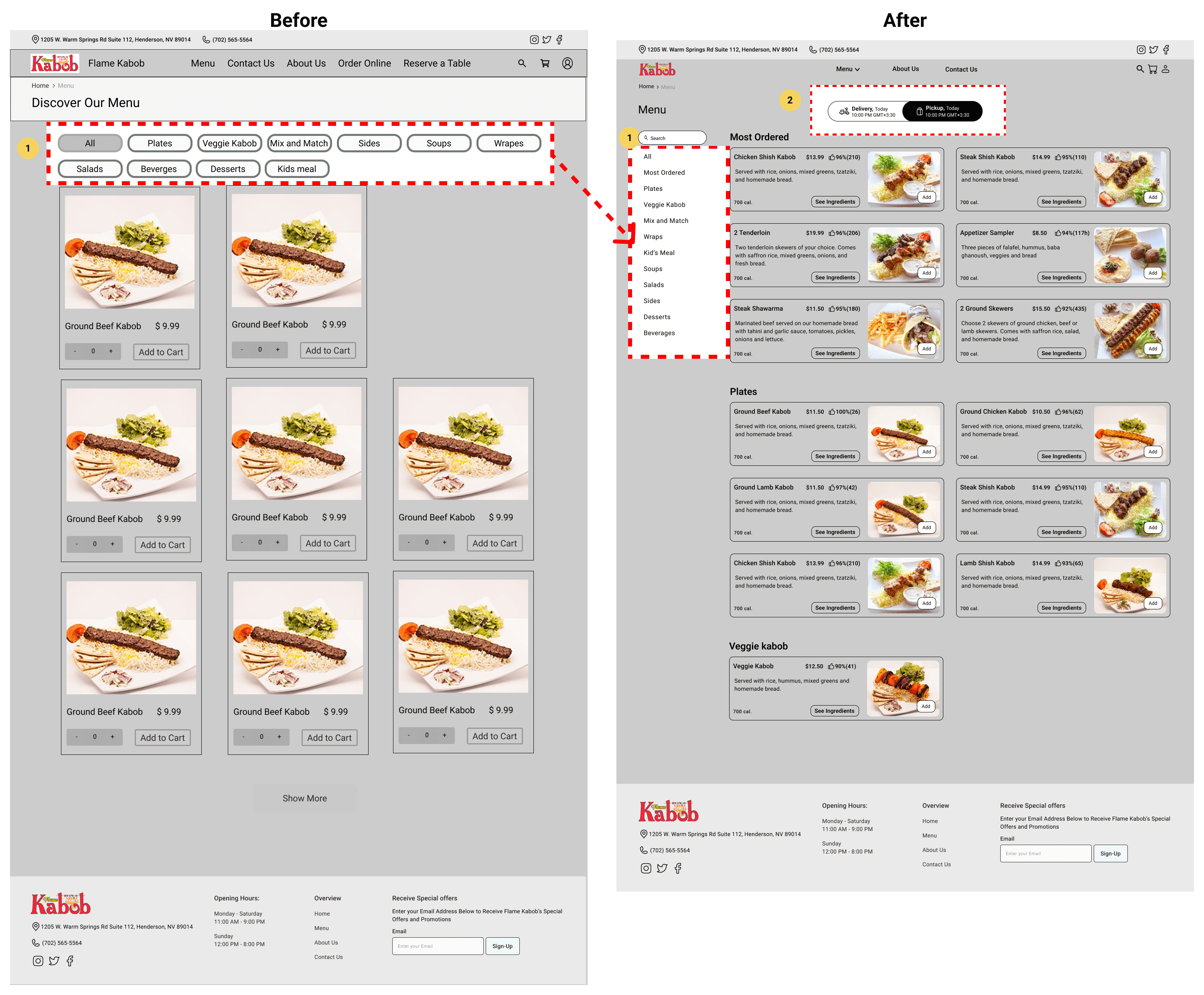 Menu Mid-Fidelity usability Test